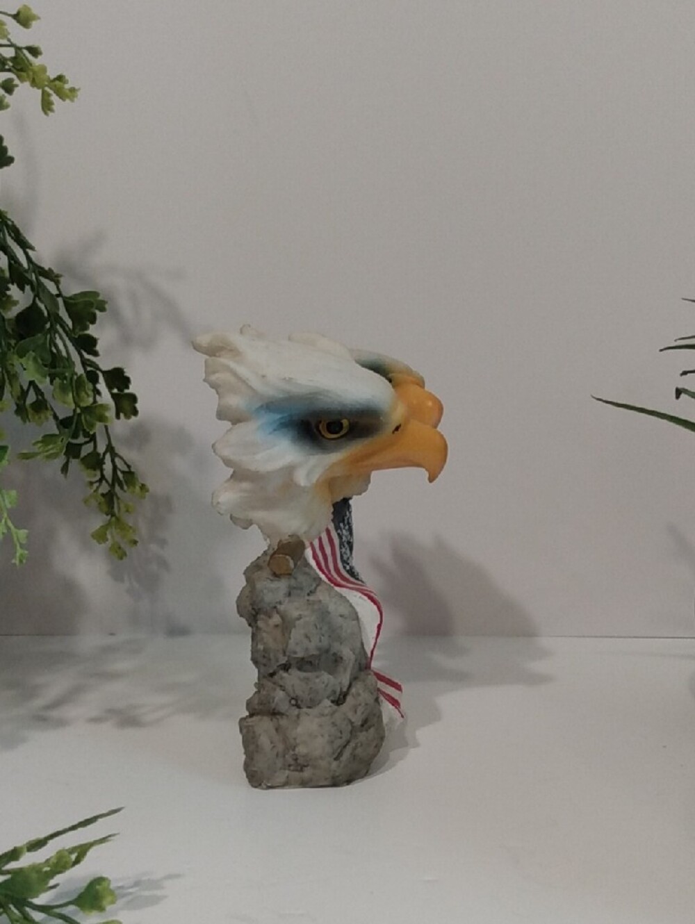 Patriotic Double Eagle Statue with American Flag - Picture 3 of 8
